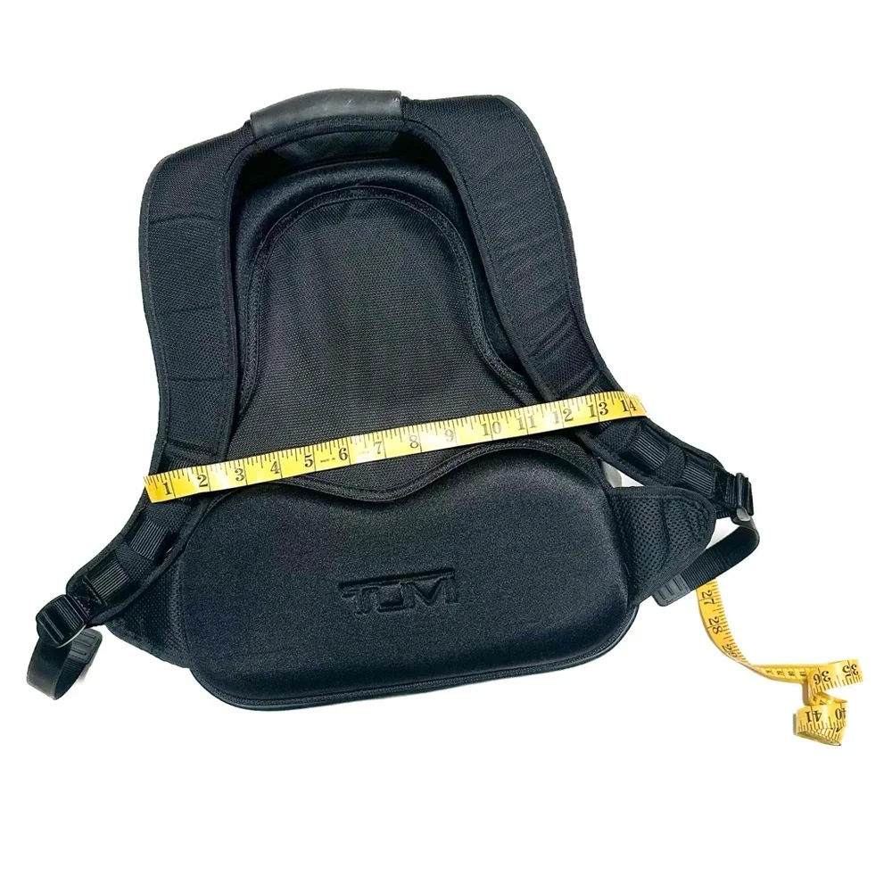 TUMI Thompson Backpack XL Black Leather Ballistic Nylon Laptop Sleeve Rucksack